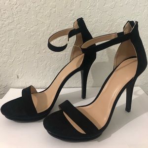 Charlotte Russe Black High Heel Open Toe Shoe